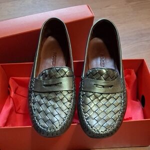 Robert Zur Bronze Woven Loafers